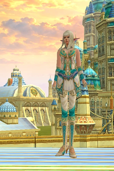 Elf at character creation, female, front