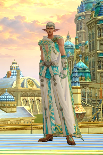 Elf at character creation, male, front