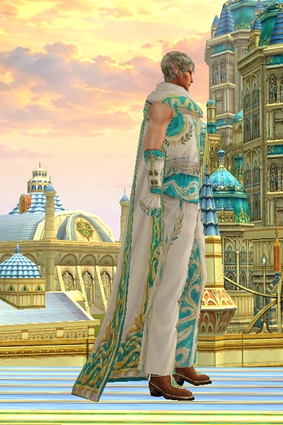 Elf at character creation, male, turned