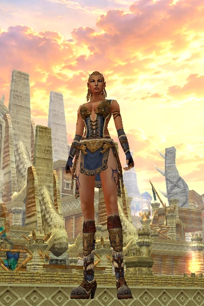 Gigas at character creation, female, front