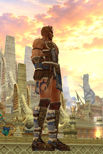 Gigas at character creation, male, turned