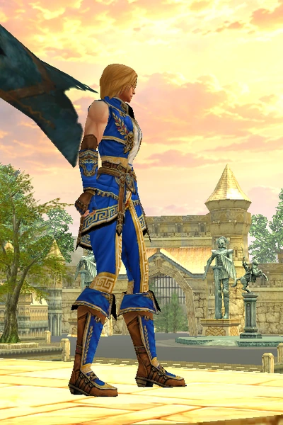 Hero at character creation, male, turned