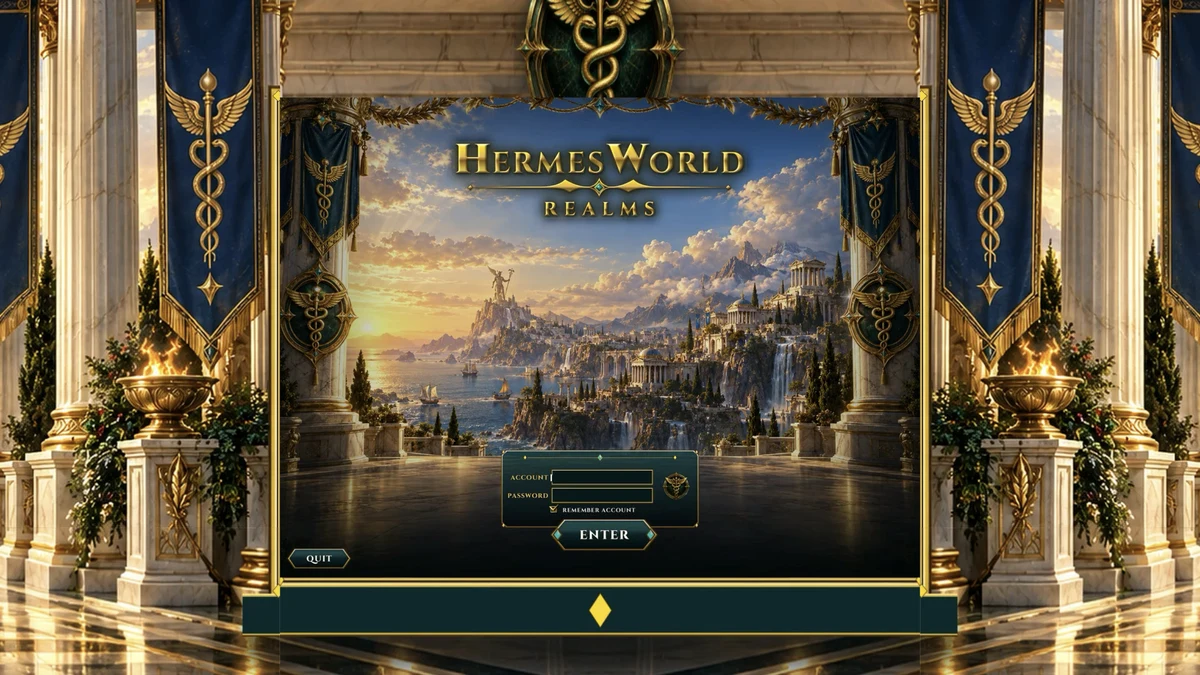 Screenshot: Login screen