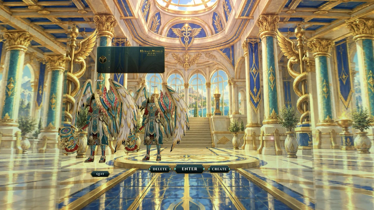 Screenshot: Character select