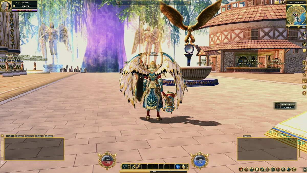 Screenshot: The in-game screen with no windows open