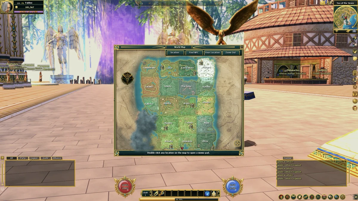 Screenshot: World map (M)