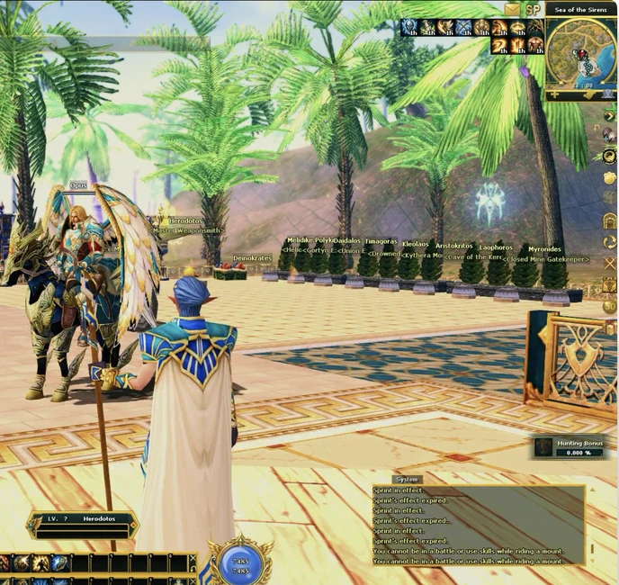 Screenshot: Riding a mount