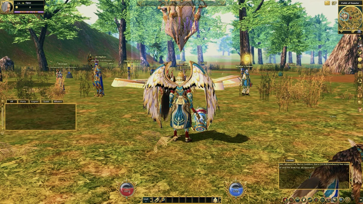 Screenshot: Arriving at Hermoupolis Gate, Fields of Demeter