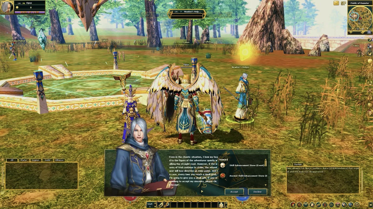 Screenshot: A quest offer with its rewards