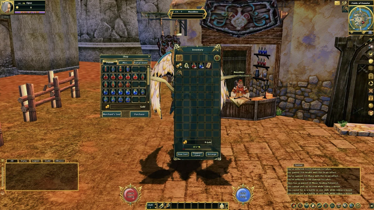 Screenshot: Sundries Merchant shop